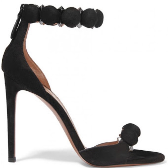 Alaia “Bombe” Suede Studded Black Heels - Picture 1 of 4